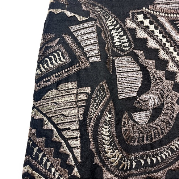 Blaque Label, Black Mini Skirt with Gold Metallic Threading - Picture 5 of 9